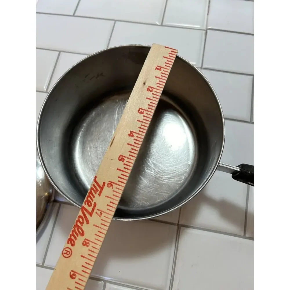 Vintage 1801 Revere Ware Copper Bottom 2 Quart Saucepan with Lid